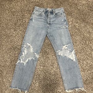 AGOLDE 90's Mid Rise Loose Fit in Fall Out